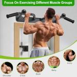 Heavy Duty Wall Mounted Pull Up Bar with Hooks
