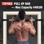 TOPOKO Doorway Pull Up Bar, 440 lbs Capacity