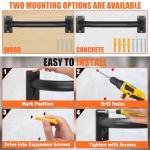 TOBWOLF Heavy Duty Wall Mount Pull-Up Bar 2-Pack