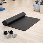 Extra Thick Yoga Mat with Carrying Strap, Black