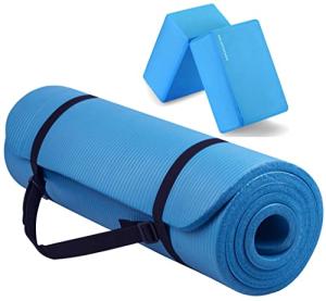 Fitvids Extra Thick Anti-Tear Yoga Mat with Strap