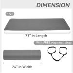 Extra Thick Anti-Tear Yoga Mat with Strap