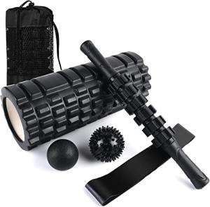 6-in-1 Foam Roller and Stretching Set