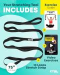 Ctrl Sports Non-Elastic Yoga Stretching Strap with Loops
