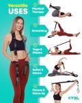 Ctrl Sports Non-Elastic Yoga Stretching Strap with Loops