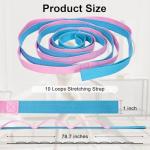 Amrules Yoga Strap with 10 Loops for Stretching