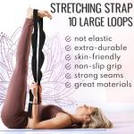 TECEUM Non-Elastic Stretch Strap for Yoga & Therapy
