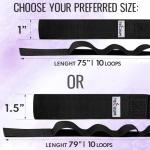 TECEUM Non-Elastic Stretch Strap for Yoga & Therapy