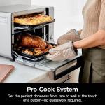 Ninja Countertop Oven Double Stack XL & Air Fryer with Pro Cook System, 12-in-1, Flexdoor, FlavorSeal, SMART FINISH with DualZone Technology, Air Fryer, Bake, Broil, Reheat, Stainless Steel, DCT651 (Renewed)