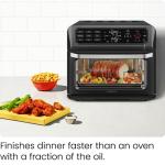 Chefman Dual Function Digital Air Fryer Oven with Temperature Probe, Black
