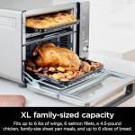 Ninja Countertop Oven Double Stack XL & Air Fryer with Pro Cook System, 12-in-1, Flexdoor, FlavorSeal, SMART FINISH with DualZone Technology, Air Fryer, Bake, Broil, Reheat, Stainless Steel, DCT651 (Renewed)