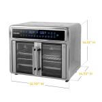 Kalorik Air Fryer Oven MAXX Series 26-Quart Flex Trio with Digital Controls Easy-View Door and 14 Cooking Presets, Converts into Dual 13 Quart Air Fryers, 1700-Watts, Stainless Steel