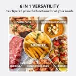 TOSHIBA Inverter Countertop Microwave Oven Air Fryer Combo MASTER Series, Broil, Convection, Speedy Combi, Even Defrost 11.3'' Turntable Sound On/Off, 27 Auto Menu&47 Recipes