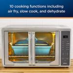 Oster Air Fryer Oven 10-in-1 Countertop Toaster Large Enough for 2 Pizzas Stainless Steel French Doors XL Sized