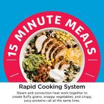 Rapid Cooker Air Fryer 6-qt. Capacity 10-in-1 Functionality Meal Maker Sea Salt Gray Grey Stainless Steel