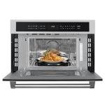 KoolMore KM-CWO30-SS Built-in Microwave with Convection Oven and Air Fryer, 1000W Power with 10 Levels, UL Listed Capacity in Stainless-Steel, 30 in/1.6 cu. ft, Silver