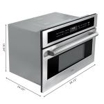KoolMore KM-CWO30-SS Built-in Microwave with Convection Oven and Air Fryer, 1000W Power with 10 Levels, UL Listed Capacity in Stainless-Steel, 30 in/1.6 cu. ft, Silver
