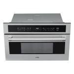 KoolMore KM-CWO30-SS Built-in Microwave with Convection Oven and Air Fryer, 1000W Power with 10 Levels, UL Listed Capacity in Stainless-Steel, 30 in/1.6 cu. ft, Silver