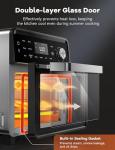 Nuwave TODD ENGLISH Air Fryer Grill Oven Combo, TRUE Char & Flavor, 100 in 1 Super Convection Toaster Oven Countertop, Excellent Thermal Insulation, POWERPORT™ Plug-In Grill, 550°F, Stainless Steel
