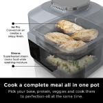 Ninja SF301 Speedi Rapid Cooker & Air Fryer, 6-Quart Capacity, 12-in-1 Functions to Steam, Bake, Roast, Sear, Sauté, Slow Cook, Sous Vide & More, 15-Minute Speedi Meals All In One Pot, Sea Salt Gray