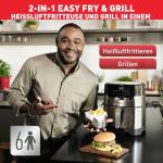 Tefal EY505D Easy Fry & Grill Deluxe Hot Air Fryer, 2-in-1 Technology (Hot Air Fryer and Grill), 4.2 Litre Capacity, 8 Automatic Programs, Timer, Stainless Steel
