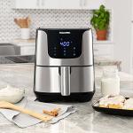 Kalorik Digital Air Fryer Pro 6 Quart Oilless Air Fryer XL, 5 Cooking Functions, 8 Smart Presets, Easy Touchscreen Controls, Nonstick Dishwasher Safe Basket and Trivet