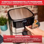 Tefal EY505D Easy Fry & Grill Deluxe Hot Air Fryer, 2-in-1 Technology (Hot Air Fryer and Grill), 4.2 Litre Capacity, 8 Automatic Programs, Timer, Stainless Steel