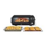 Ninja SP351 Foodi Smart 15-in-1 1800W XL-Sized Digital Display Smart Cooking Air Fry Countertop Oven with Dual Heat Technology, Black