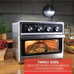 T-fal 9 in 1 Toaster Oven Air Fryer Combo Stainless Steel Convection Countertop Oven, Fast Heatup, 7 Pound Chicken Capacity, Extra Crispy Results, Toast, Bake, Air Fry, Reheat, Broil