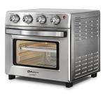 Koblenz Air Fryer Toaster Smart Oven, 4-in-1 Kitchen Countertop Convection, 27-Quarts XL, 100°-500°F Temperature Controls, Top and Bottom Heater, Adjustments Brushed Stainless Steel Look