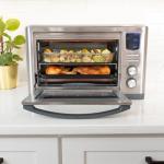 Kenmore Toaster Oven Air Fryer - Fry Chicken, Rotisserie, Bake Bread, Cookie, Pizza Dehydrator Racks Convection Kitchen Appliances 26 Quart Horno Freidora De Aire Stainless Steel