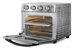 Koblenz Air Fryer Toaster Smart Oven, 4-in-1 Kitchen Countertop Convection, 27-Quarts XL, 100°-500°F Temperature Controls, Top and Bottom Heater, Adjustments Brushed Stainless Steel Look