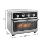 T-fal 9 in 1 Toaster Oven Air Fryer Combo Stainless Steel Convection Countertop Oven, Fast Heatup, 7 Pound Chicken Capacity, Extra Crispy Results, Toast, Bake, Air Fry, Reheat, Broil