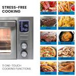 Kenmore Toaster Oven Air Fryer - Fry Chicken, Rotisserie, Bake Bread, Cookie, Pizza Dehydrator Racks Convection Kitchen Appliances 26 Quart Horno Freidora De Aire Stainless Steel