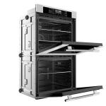 Empava 30" Electric Double Wall Oven Air Fryer Combo Convection Fan Built-in 10 Cooking Functions with LED Digital Display Touch Control in Stainless Steel EMPV-30WO05, 30IN, Grey