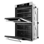 Empava 30" Electric Double Wall Oven Air Fryer Combo Convection Fan Built-in 10 Cooking Functions with LED Digital Display Touch Control in Stainless Steel EMPV-30WO05, 30IN, Grey