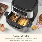 Cuisinart Air Fryer, 9-Quart Basket Large Fryer with 6 Cooking Functions to Air Fry, Roast, Bake, Broil, Keep Warm, and Dehydrate, 6 Airfryer Presets, Dishwasher-Safe Parts, AIR-220, Stainless Steel