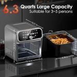 WHALLPRO 6.3QT Touchscreen Air Fryer Oven