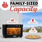 Gourmia Digital Air Fryer Toaster Oven, Black