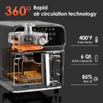 WHALLPRO 6.3QT Touchscreen Air Fryer Oven
