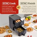 Elite Gourmet 10.5 Quart Dual Basket Air Fryer