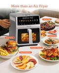 6 QT Stainless Steel Air Fryer with 9 Functions