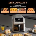 12-in-1 Stainless Steel Air Fryer, 6QT