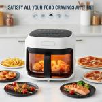 7.4QT Digital Air Fryer with Glass Bowl