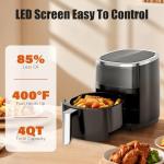 Whall 4QT Smart Touchscreen Air Fryer, 9-in-1