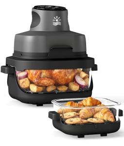 Oylus 4-in-1 Portable Glass Air Fryer 1500W