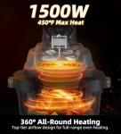 Tixixc 5-in-1 Portable Glass Air Fryer