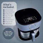 1400W Slate Blue Air Fryer with 8 Presets