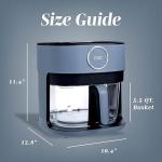 1400W Slate Blue Air Fryer with 8 Presets