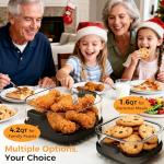 Oylus 4-in-1 Glass Air Fryer with Dual Containers